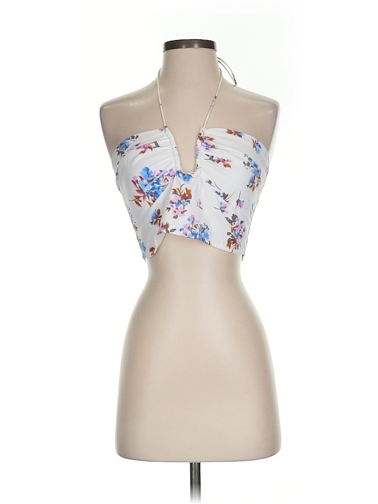 Pre-owned Abercrombie & Fitch Sleeveless Blouse In White