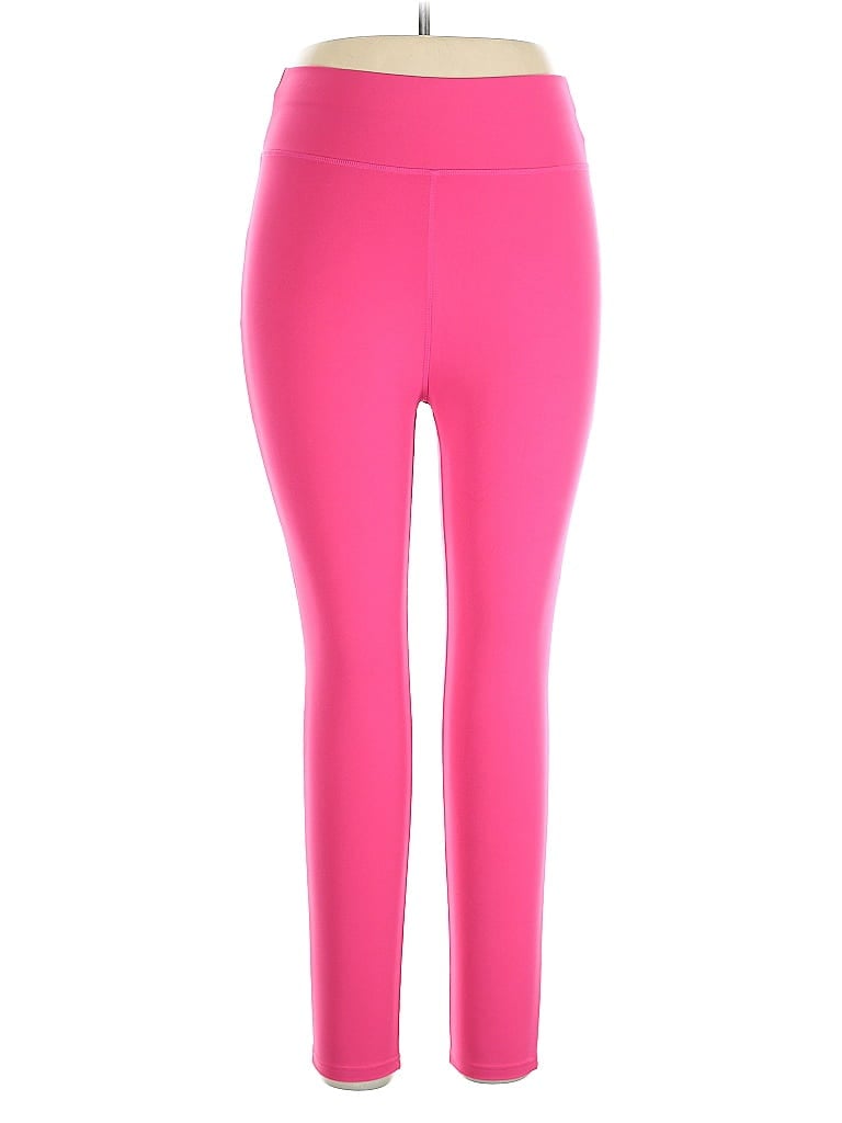 Pre-owned Pop Fit Active Pants In Pink