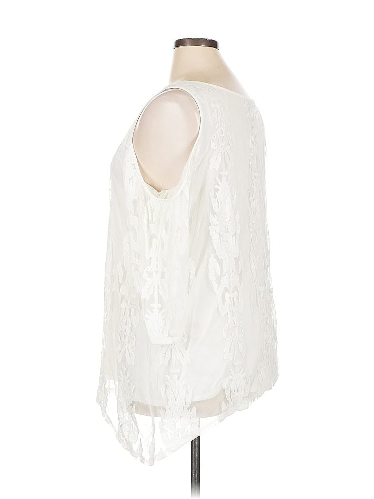 Pre-owned Chelsea & Theodore Sleeveless Blouse In White