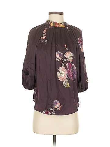 Rebecca Taylor 3/4 Sleeve Silk Top (view 1)