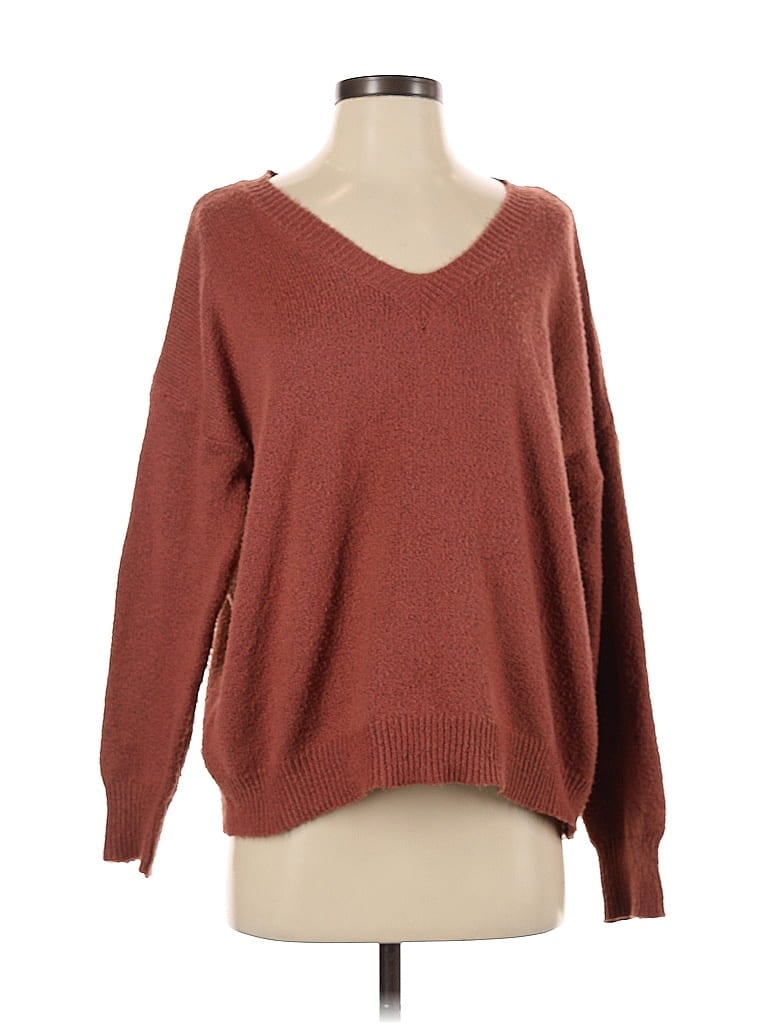 Pre-owned Assorted Brands Pullover Sweater In Brown