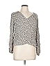 Gap 100% Rayon Gray Long Sleeve Blouse Size L - photo 1