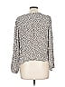 Gap 100% Rayon Gray Long Sleeve Blouse Size L - photo 2