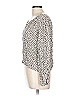 Gap 100% Rayon Gray Long Sleeve Blouse Size L - photo 5