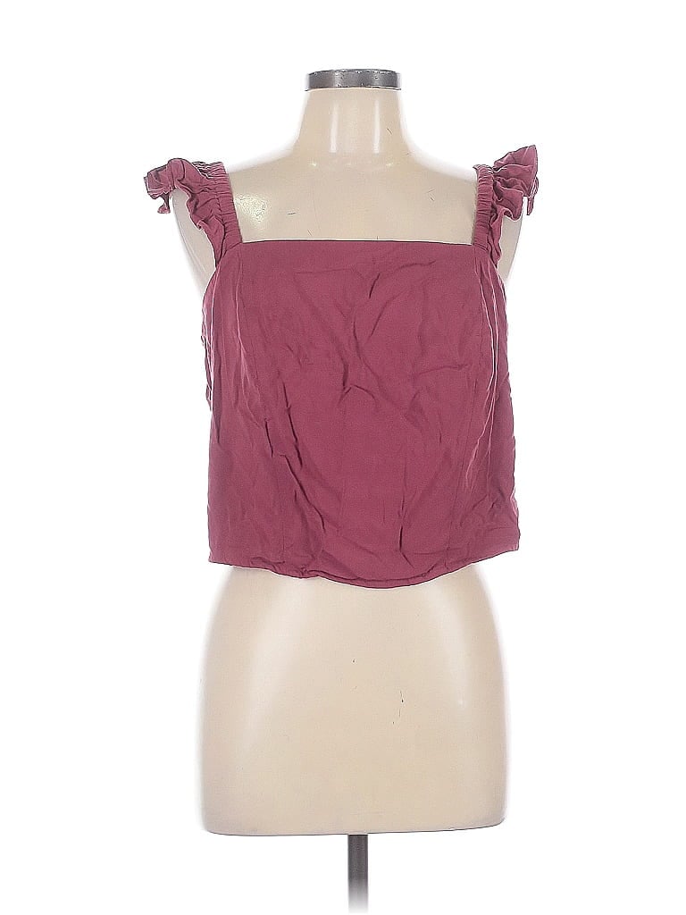 Pre-owned Torrid Sleeveless Blouse In Burgundy