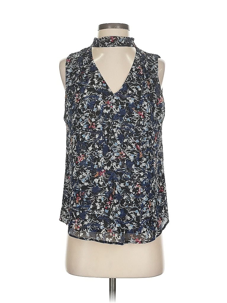 Pre-owned White House Black Market Tank Top Blue Halter Neckline Tops