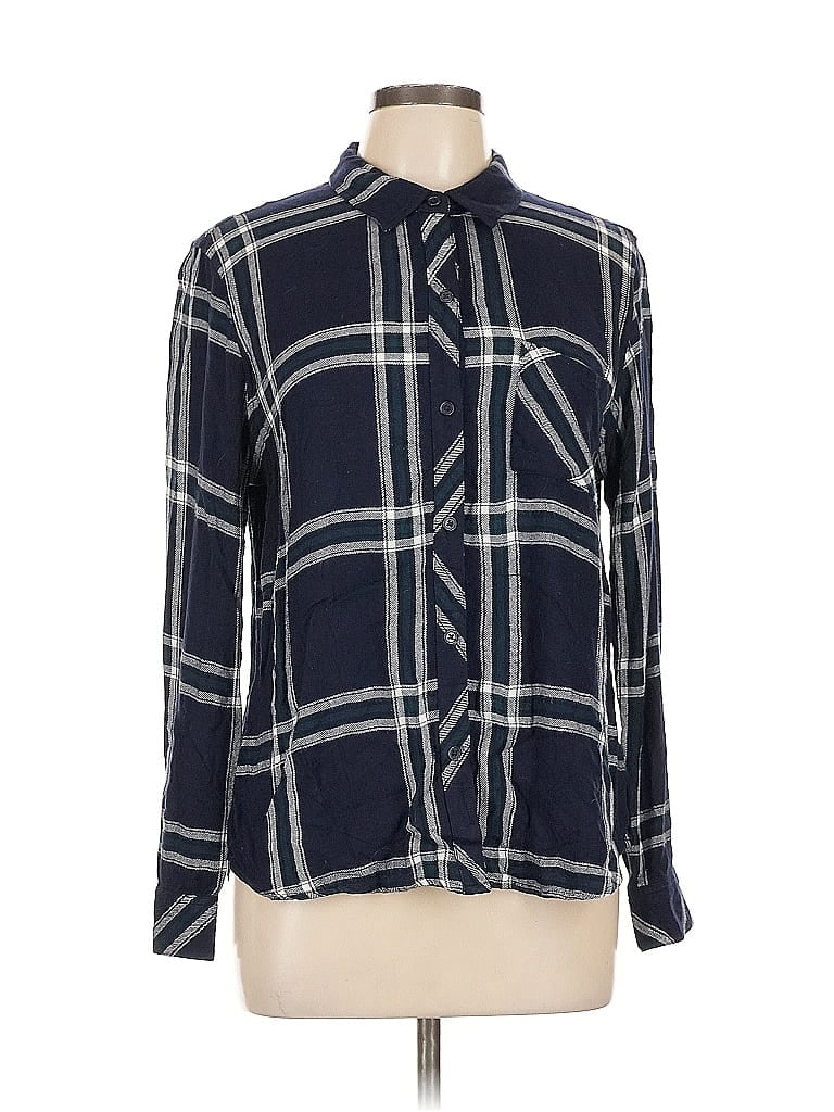 Pre-owned Rails Long Sleeve Button Down Shirt In Blue