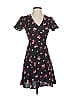 Gap 100% Rayon Floral Black Casual Dress Size 00 - photo 1