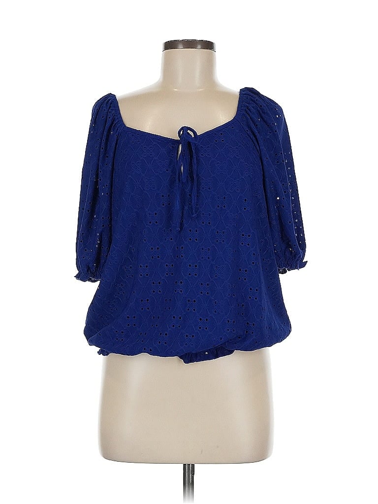Cato 3/4 Sleeve Blouse In Blue