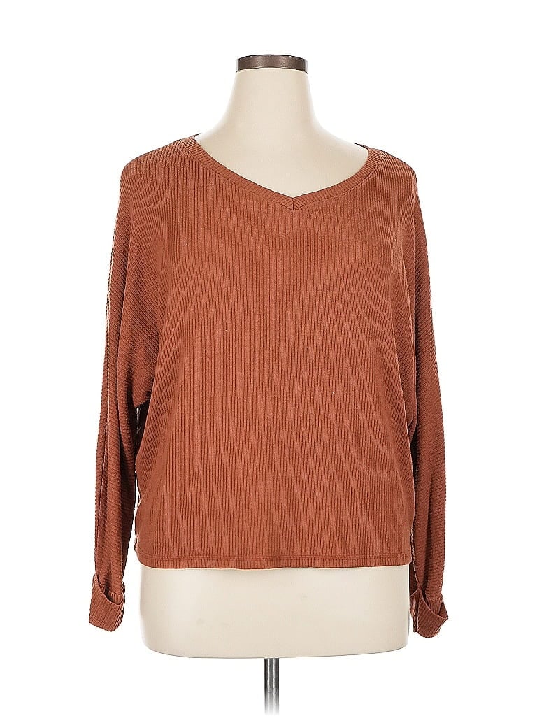 Pre-owned Caslon Pullover Sweater In Brown