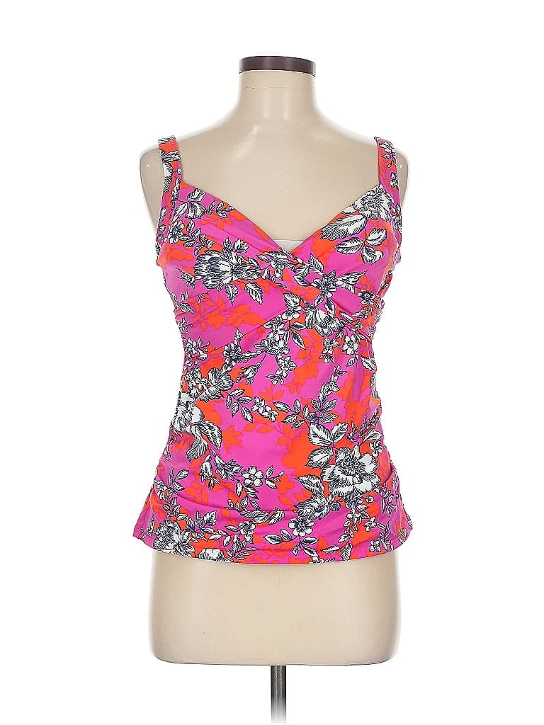 Click to view more detailed imagery on our partner's website Pre-owned Lands' End Tank Top Pink Sweetheart Neckline Tops