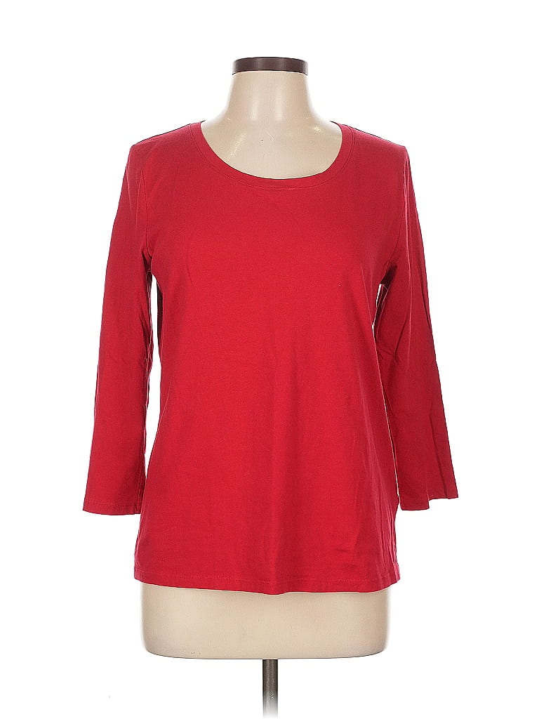 Click to view more detailed imagery on our partner's website Pre-owned Rafaella 3/4 Sleeve T-shirt In Red