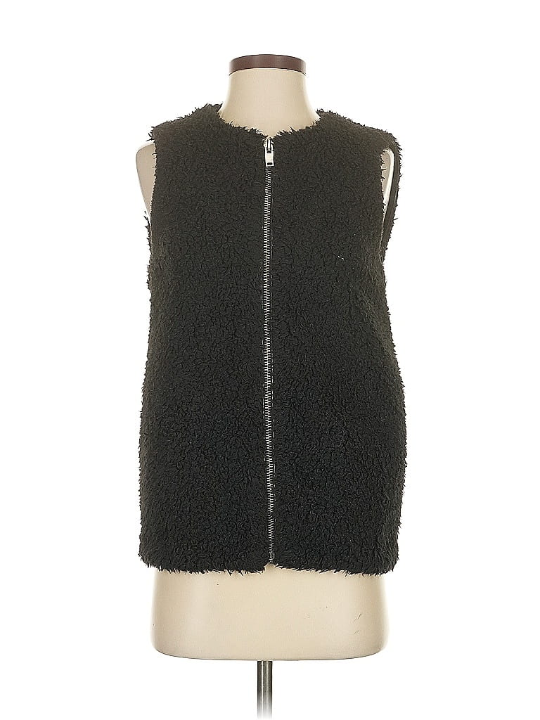 Pre-owned Wilfred Faux Fur Vest In Black