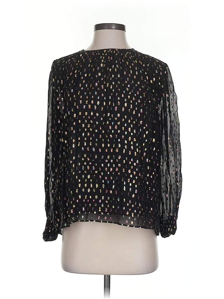 Ann Taylor Long Sleeve Blouse In Black