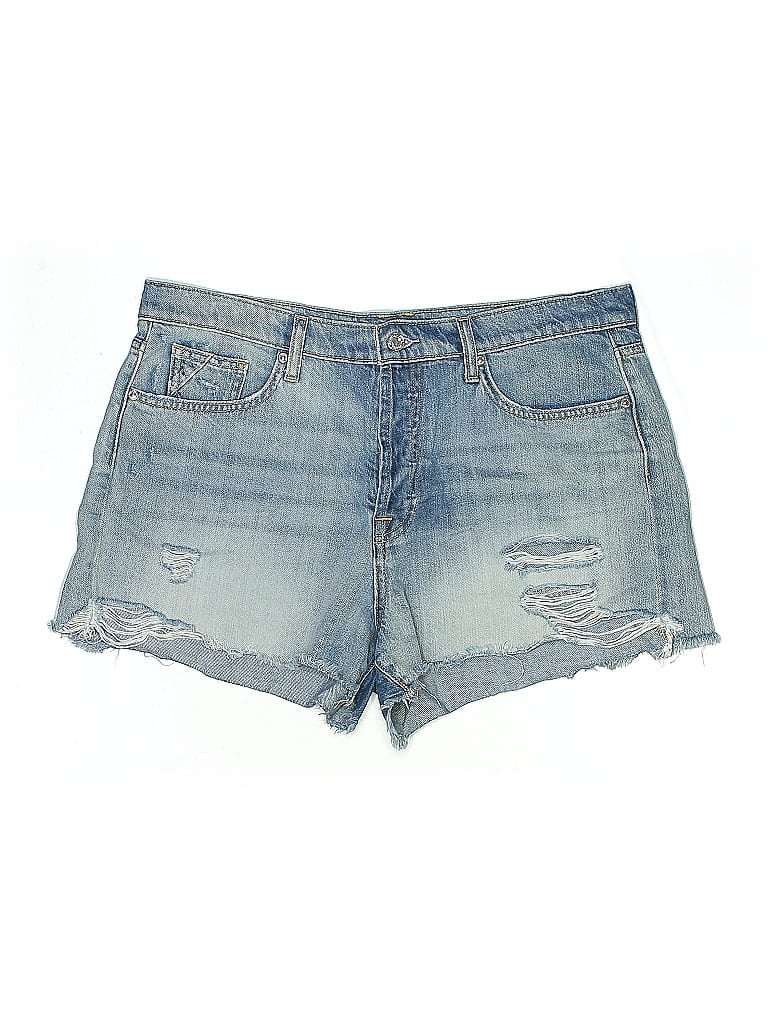 Pre-owned 7 For All Mankind Denim Shorts In Blue