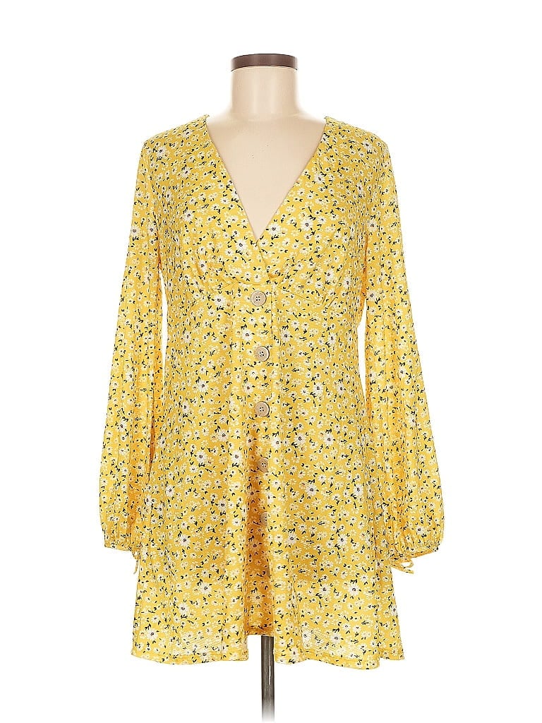 Pre-owned Asos Design Casual Dress In Yellow
