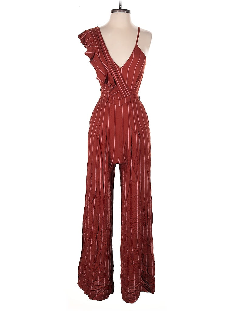 THREE FLOOR Pre-owned Jumpsuit In Burgundy