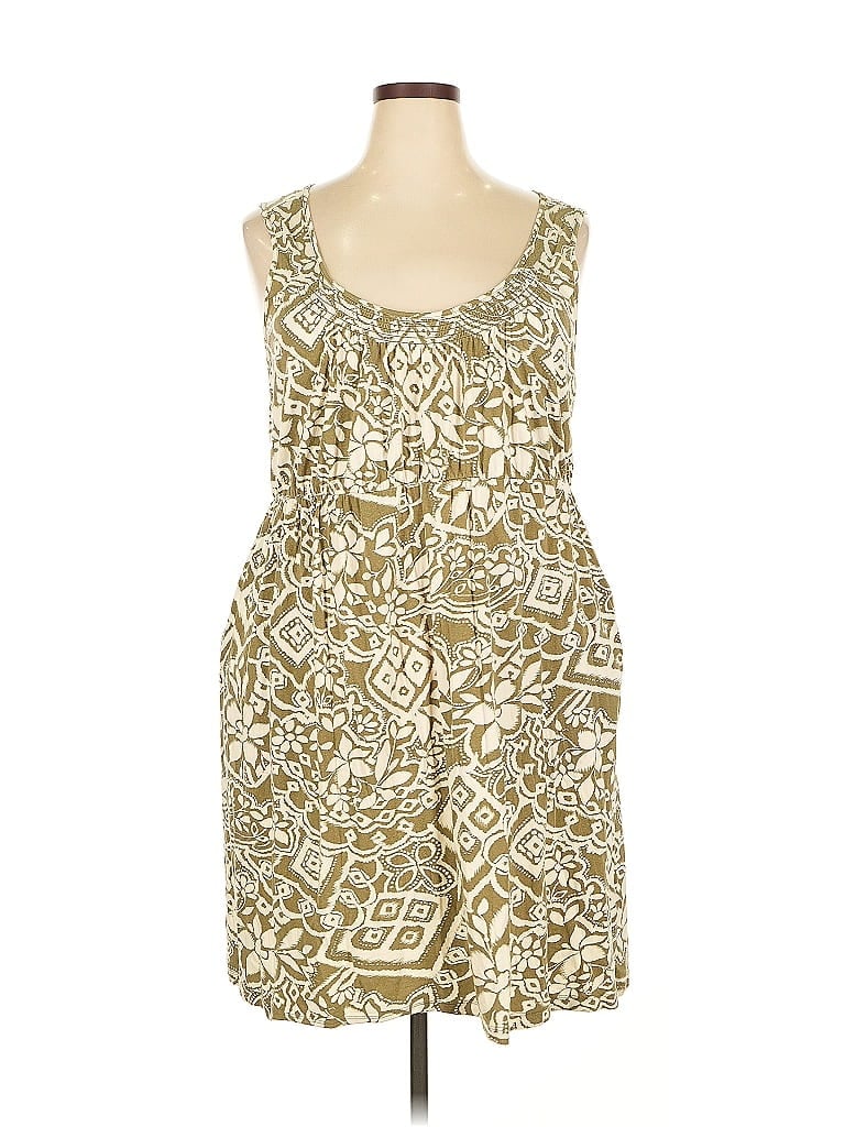 Pre-owned Sonoma Life + Style Casual Dress In Gold