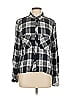 Rails 100% Rayon Plaid Black Long Sleeve Button-Down Shirt Size L - photo 1