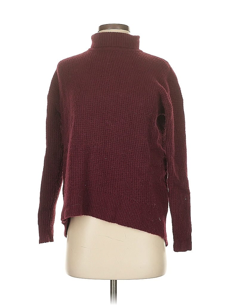 Pre-owned Madewell Turtleneck Sweater In Burgundy