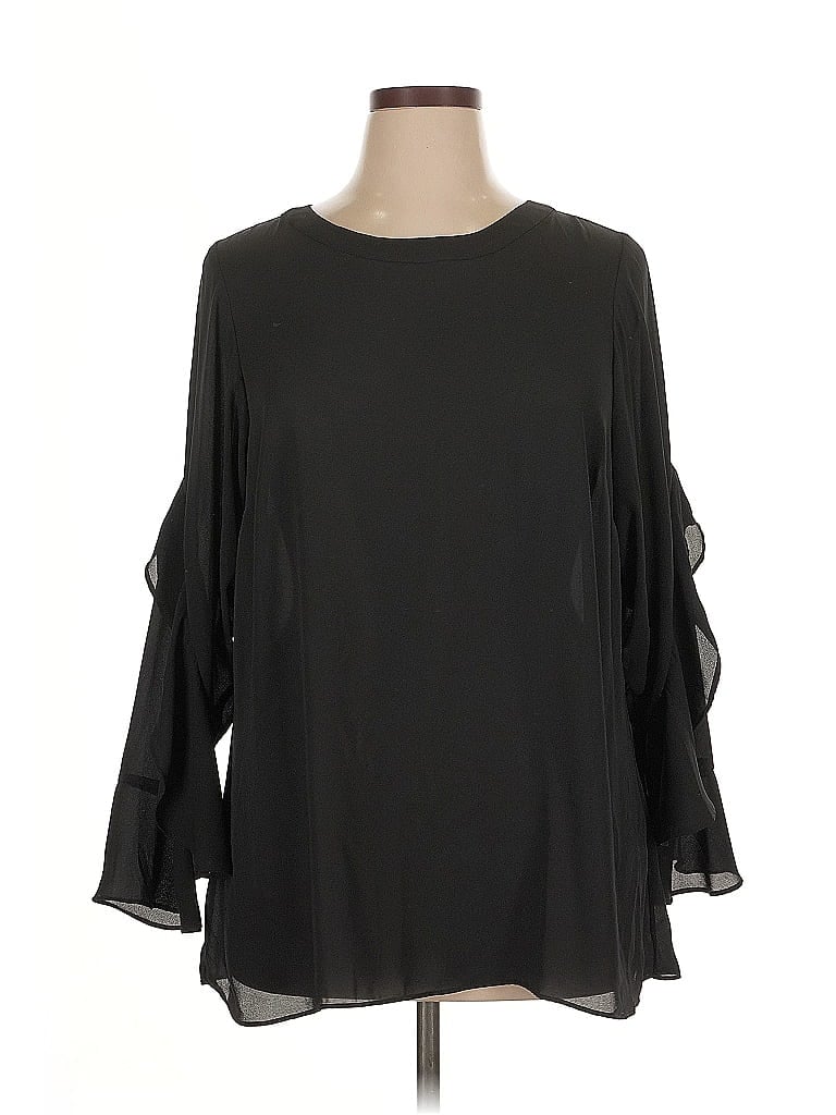 Click to view more detailed imagery on our partner's website Pre-owned City Chic Long Sleeve Blouse In Black