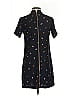 Cooper & Ella 100% Polyester Stars Black Casual Dress Size XS - photo 2