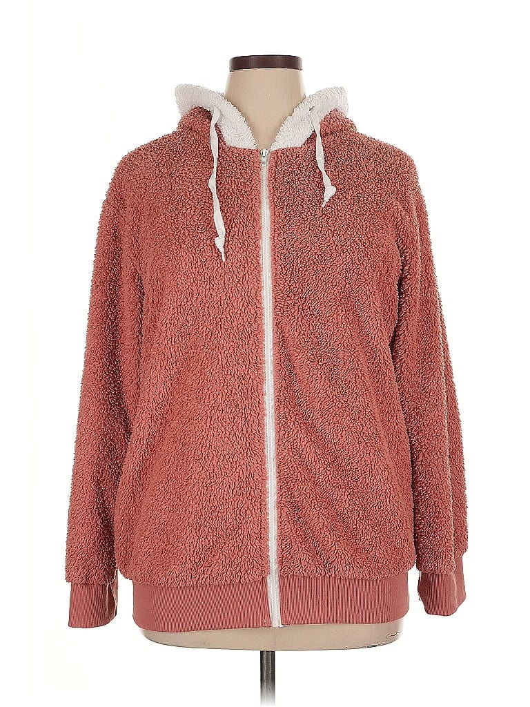 Pre-owned Unbranded Zip Up Hoodie In Pink