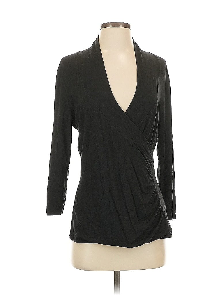 Click to view more detailed imagery on our partner's website Pre-owned Coldwater Creek 3/4 Sleeve T-shirt In Black