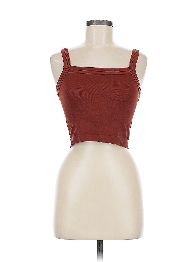 Pre-owned Unbranded Tank Top Brown Strapless Neckline Tops