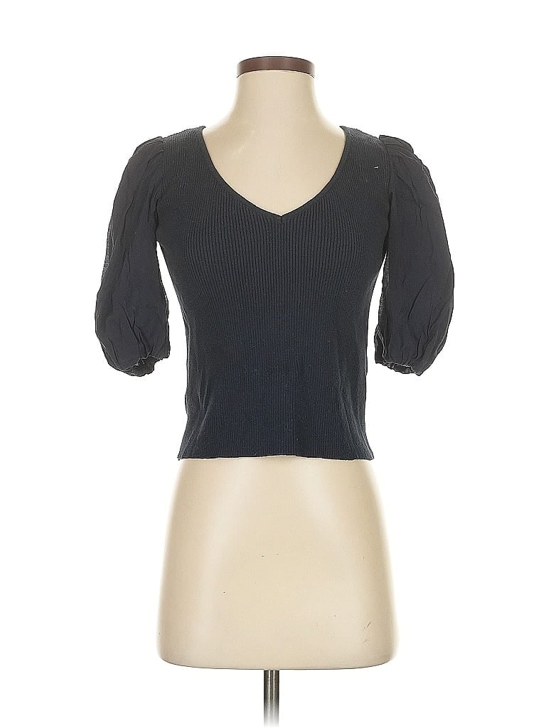 Click to view more detailed imagery on our partner's website Pre-owned Lucy Paris Short Sleeve Top Blue Sweetheart Neckline Tops