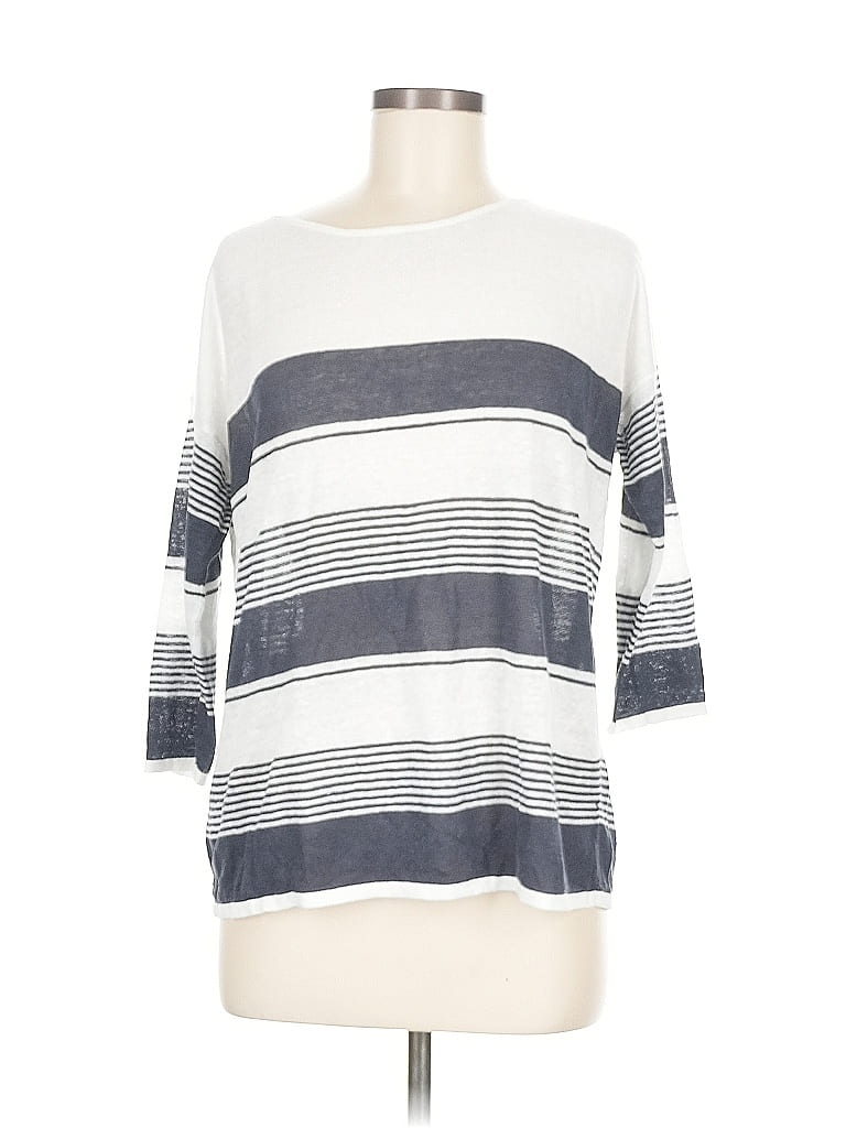 Pre-owned Ann Taylor Loft 3/4 Sleeve T-shirt In White