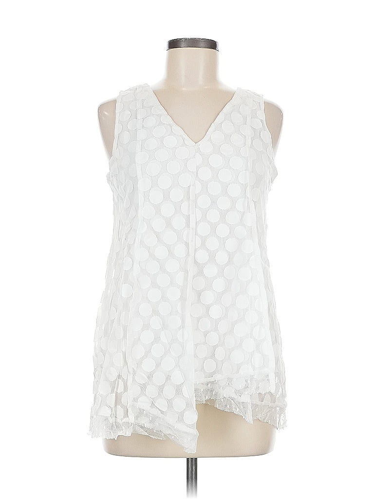 Pre-owned Alfani Sleeveless Blouse In White