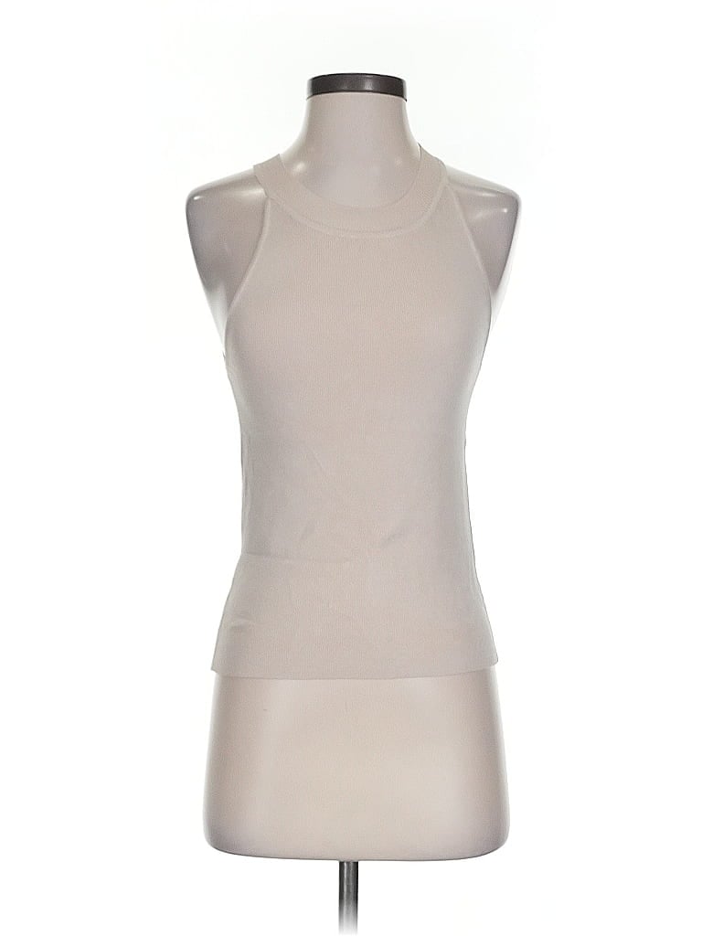 Pre-owned Molly Bracken Sleeveless Top Tan Halter Neckline Tops In Brown