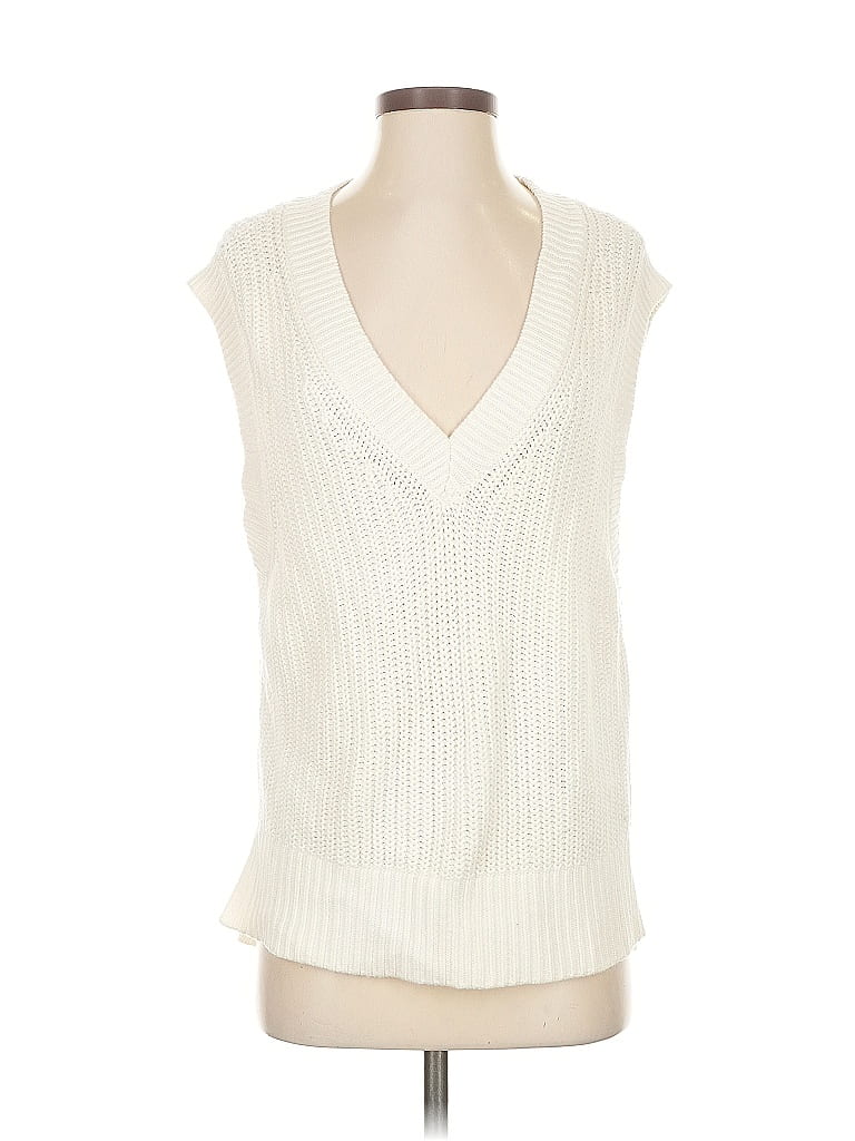 Pre-owned Abercrombie & Fitch Sweater Vest In White