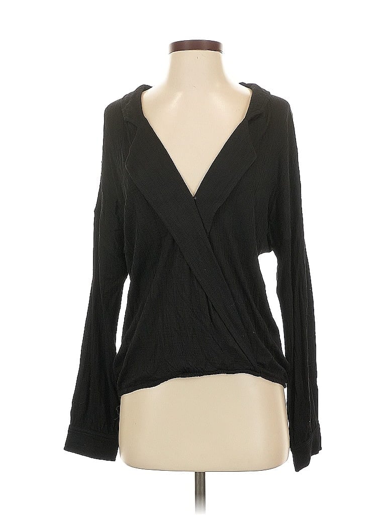 Click to view more detailed imagery on our partner's website Pre-owned Mustard Seed Long Sleeve Blouse In Black