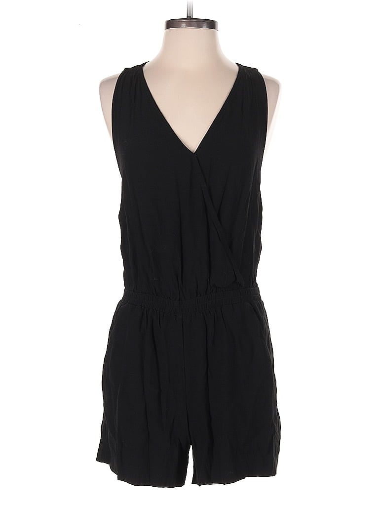 Pre-owned Ann Taylor Loft Romper In Black
