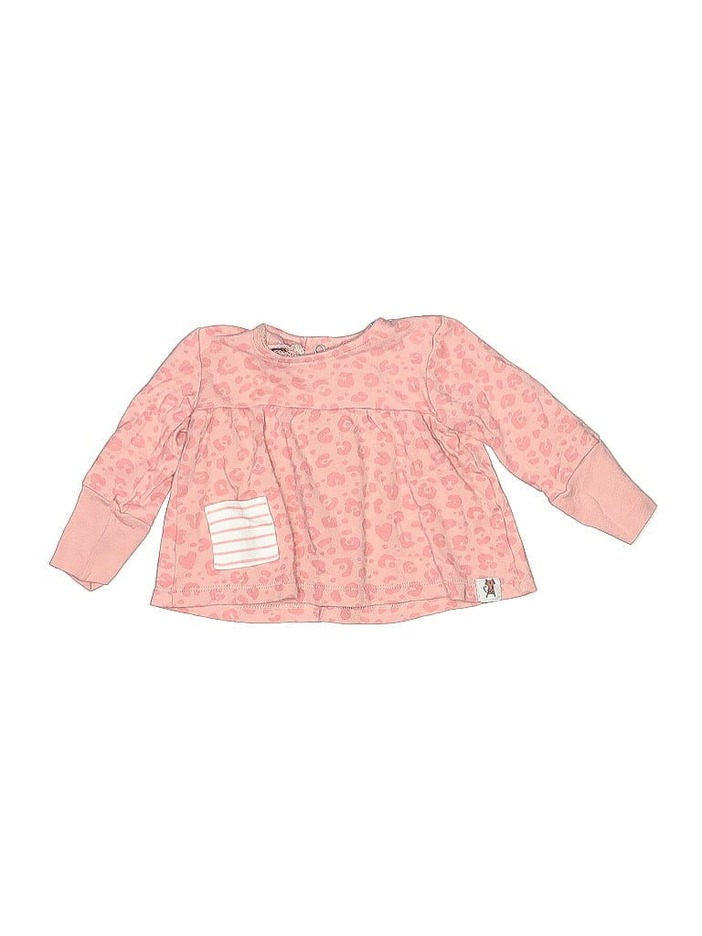 Pre-owned Unbranded Babies' Long Sleeve Top Pink Square Neckline Tops