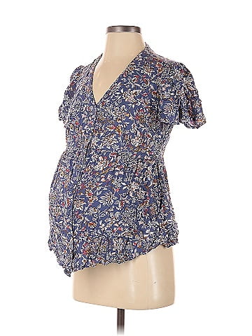 Isabel Maternity Short Sleeve Blouse (view 1)
