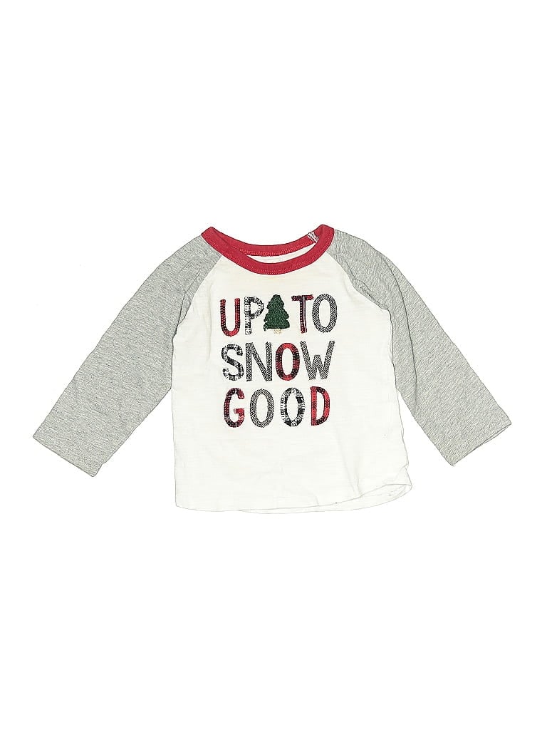 Pre-owned Mud Pie Babies' 3/4 Sleeve T-shirt In Gray