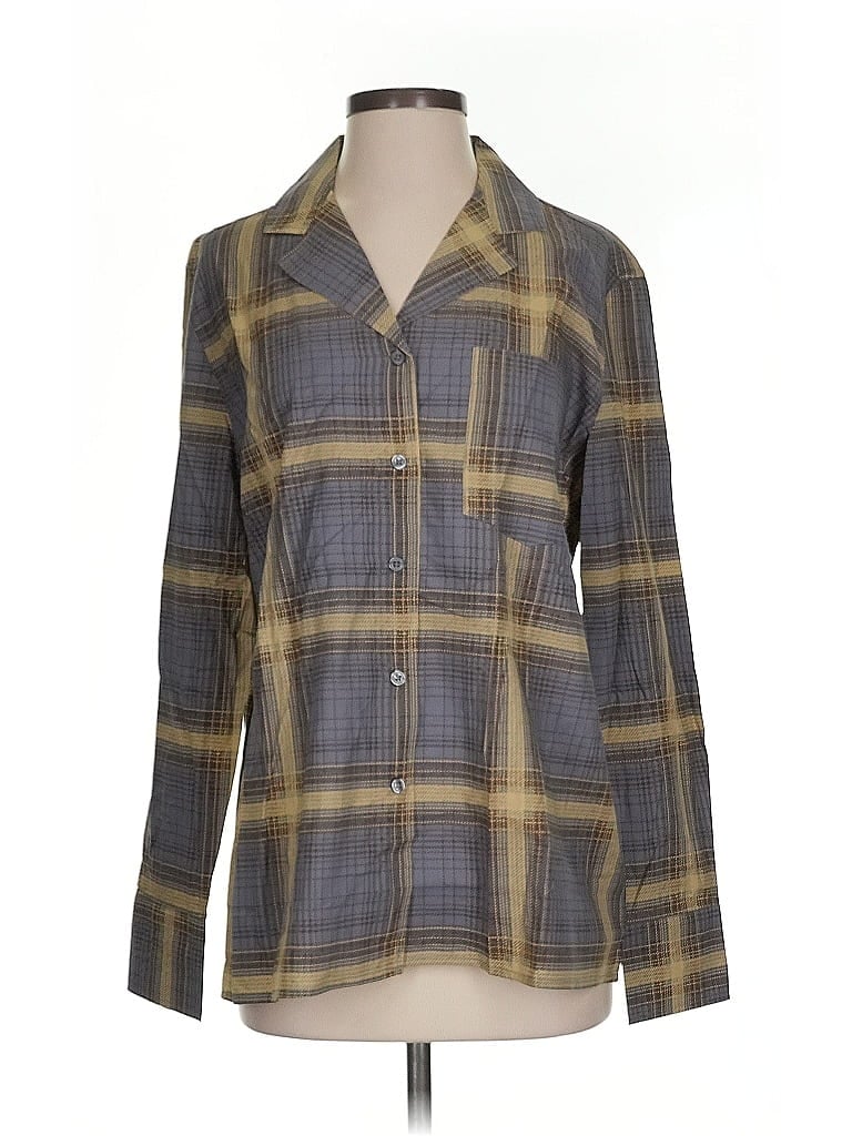 Weworewhat Long Sleeve Button Down Shirt In Gray