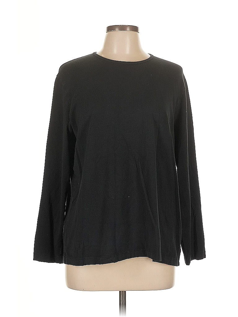 SUSAN GRAVER Pre-owned 3/4 Sleeve T-shirt In Black