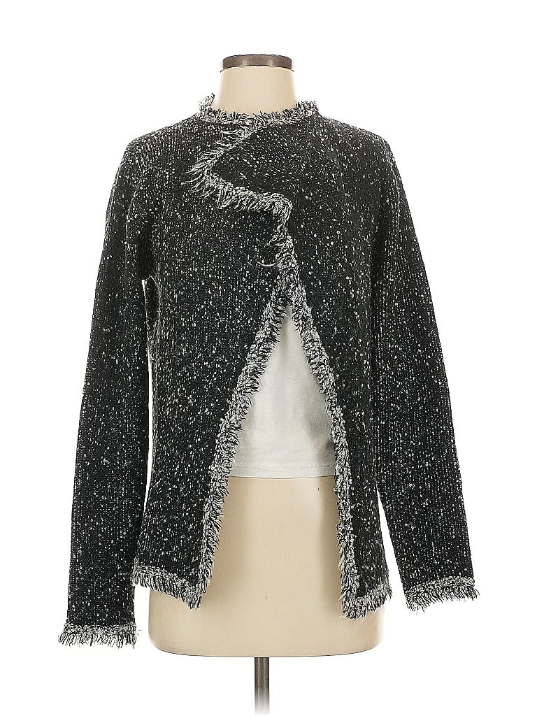 Pre-owned Max Studio Cardigan Sweater In Silver