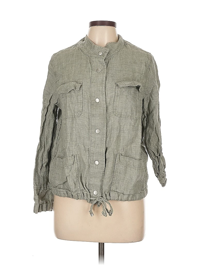 Pre-owned C&c California 3/4 Sleeve Button Down Shirt In Gray