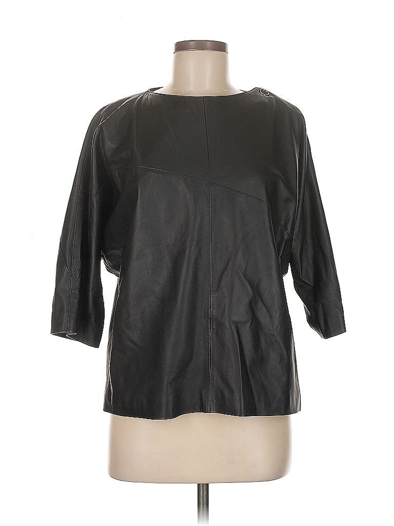 Pre-owned Topshop Boutique 3/4 Sleeve Top Black Boatneck Tops