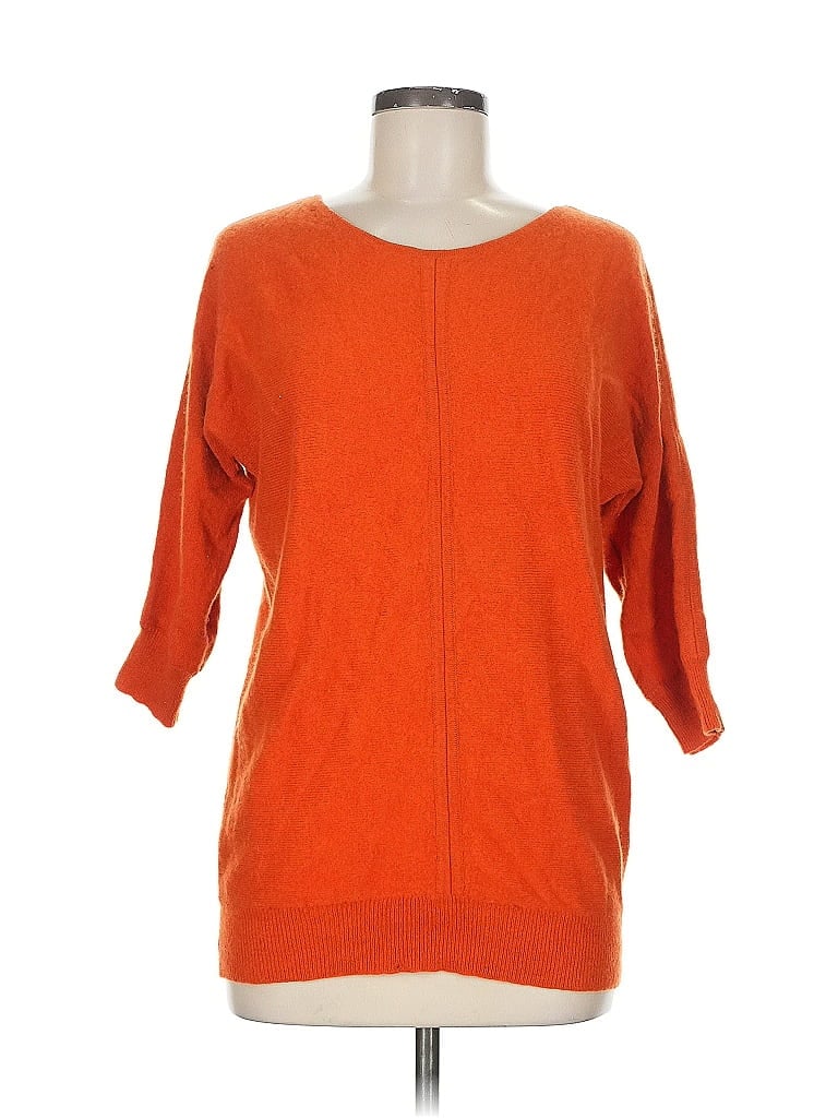 Pre-owned Cynthia Rowley Tjx Cashmere Pullover Sweater In Orange
