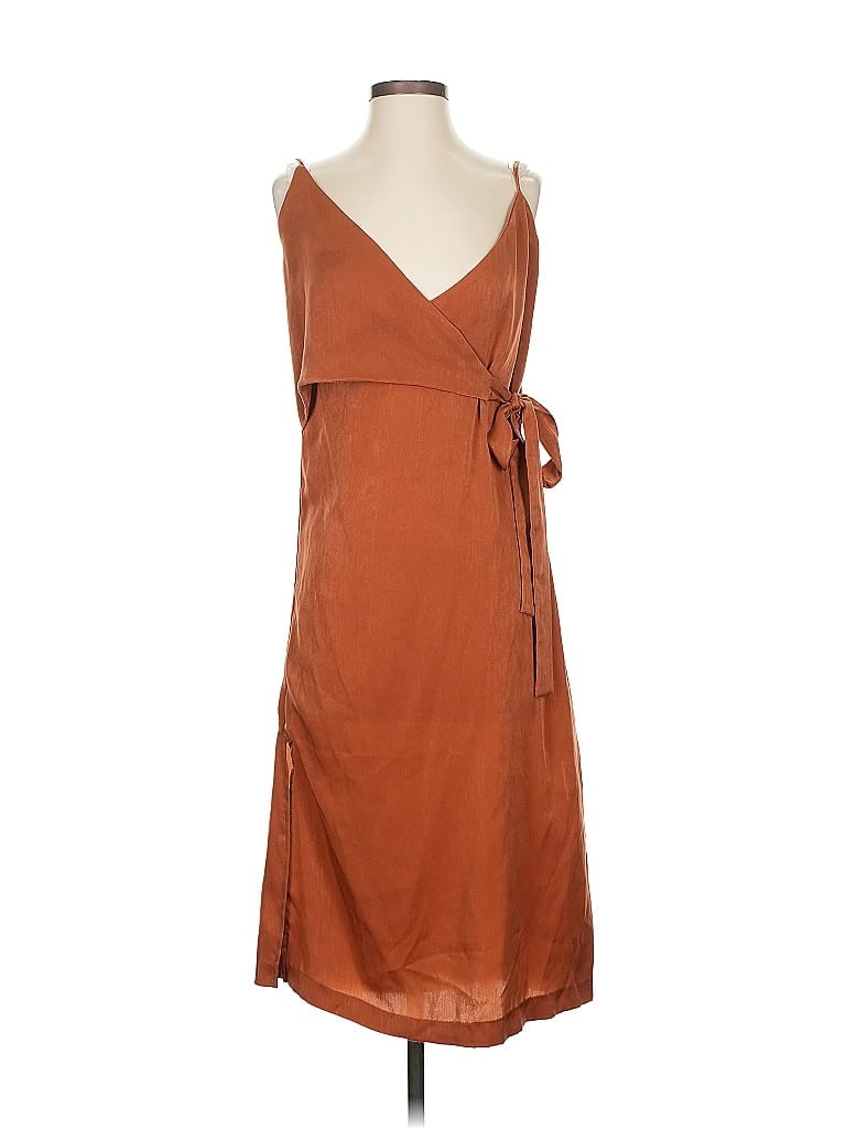 Pre-owned Joa Casual Dress In Brown