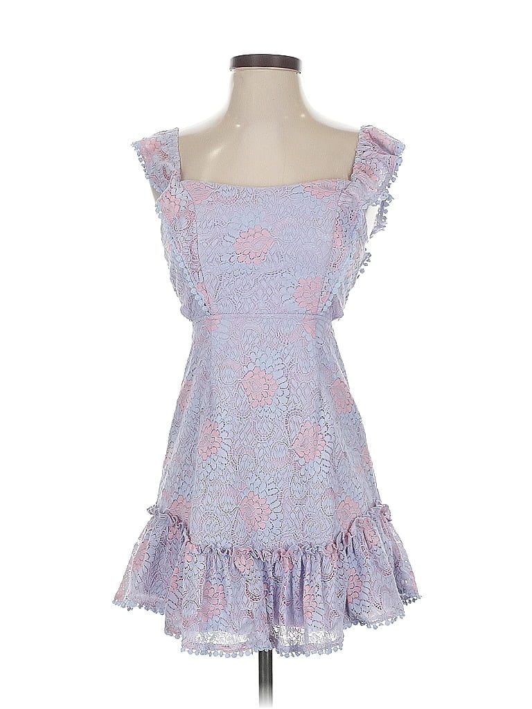 Pre-owned Saints + Secrets Cocktail Dress In Blue