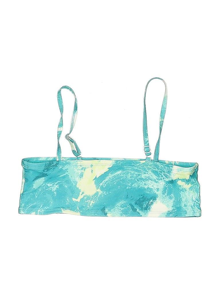 Pre-owned Old Navy Swimsuit Top Teal Swimwear In Blue