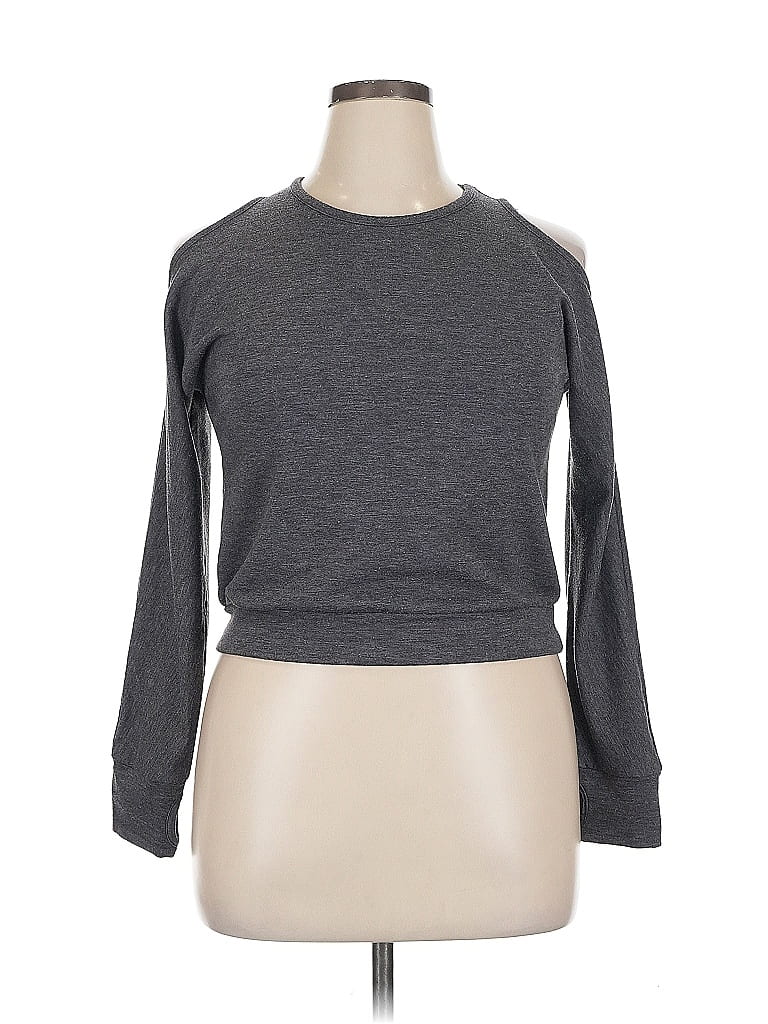 Pre-owned Z By Zella Sweatshirt In Gray