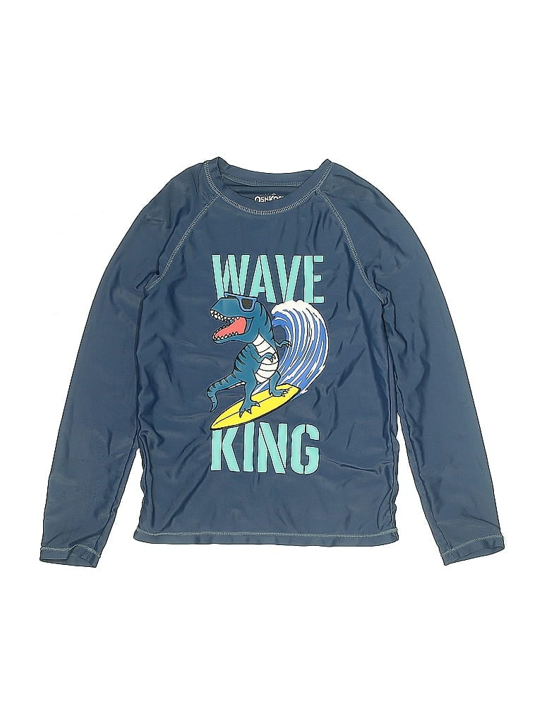 Pre-owned Oshkosh B'gosh Kids' Rash Guard In Blue